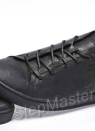 Кеды кроссовки кожаные diesel pirate black7 фото