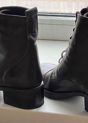 Кожаные ботильоны ботинки vera solemade in italy оригинальные коричневые3 фото