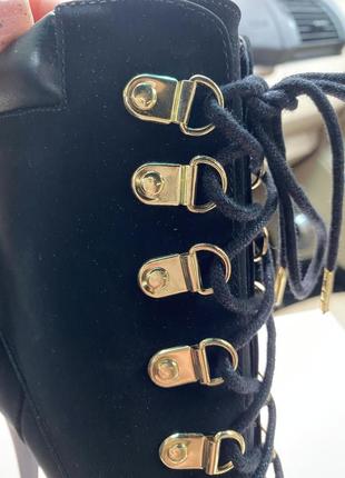 Ботильоны ботинки ботинки на шнуровке на шпильке лодочки демисезон 🖤5 фото