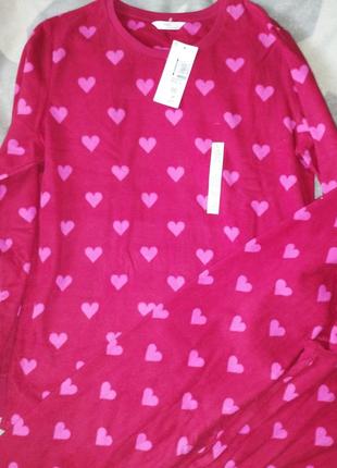 Яркая флисовая пижама сердце7 фото