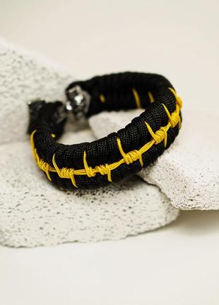 Браслет из паракорда fishtail на молоте тора с оплеткой колючая проволока, в подарок брелок