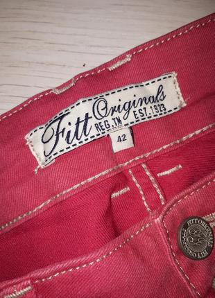 Джинсы розовые стретч