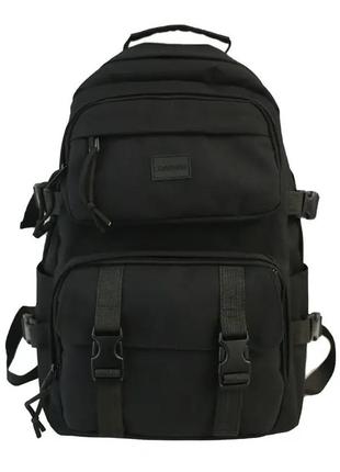 Мужской  и женский рюкзак-оксфорд большой вместимости черный1 фото