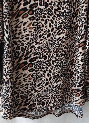 Леопардова вільна блуза великий розмір3 фото