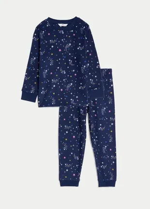 Теплая флисовая пижама звезды