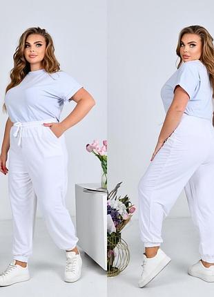Штани джогери жіночі білі