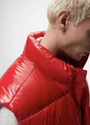 Zara яскравий стьобаний жилет пуффер з нової колекції. колір-хіт сезону4 фото