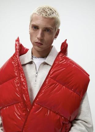Zara яскравий стьобаний жилет пуффер з нової колекції. колір-хіт сезону7 фото