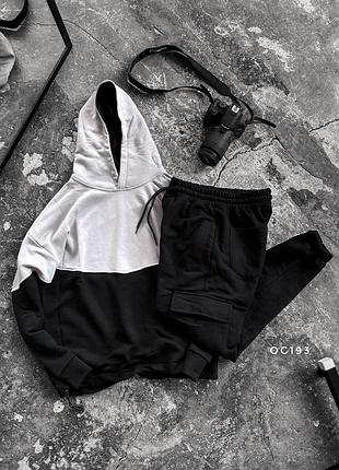 Спортивный костюм оверсайз черный