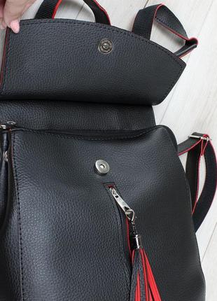 Женский рюкзак сумка, замшевая сумка, замшевый рюкзак, кожаный рюкзак, кожаная сумка5 фото