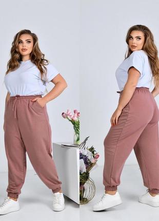 Штани джогери жіночі коричневі