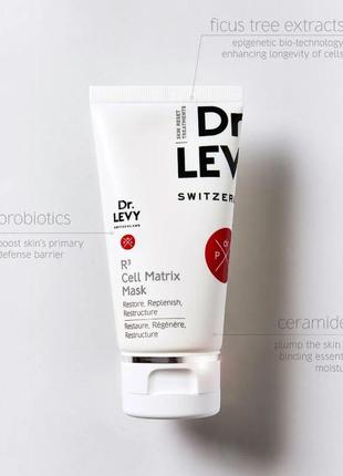 Восстанавливающая маска для лица dr. levy r3 cell matrix mask 50мл