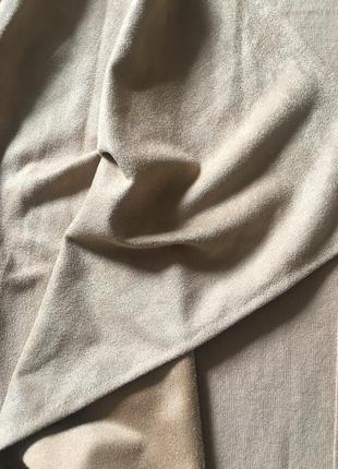 Шикарний жакет блейзер кофта накидка кардиган беж з тканини " під замшу nicole3 фото