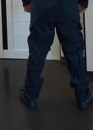 Брюки теплі тактичні сині, штани штурмові теплі, штани поліція на флісі, форма зимова для силових структур3 фото