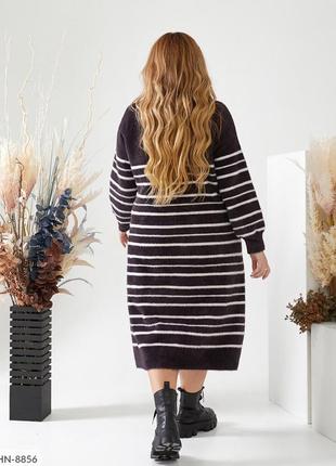 Сукня жіноча фіолетова довга у смужку2 фото