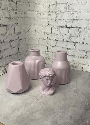 Ваза из гипса набор из трех ваз и фигурки давид2 фото