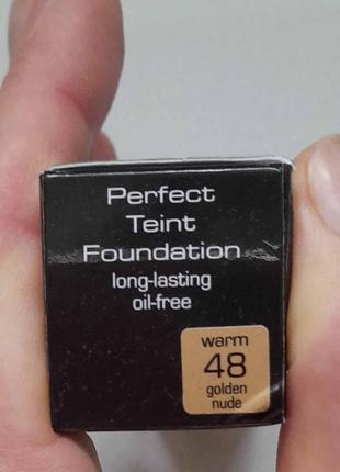 Оригінальний тональний крем artdeco perfect teint foundation 48 - warm golden nude6 фото