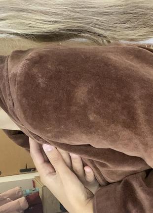 Винтажный пиджак жакет женский на осень бархатистый коричневый ретро раритет2 фото