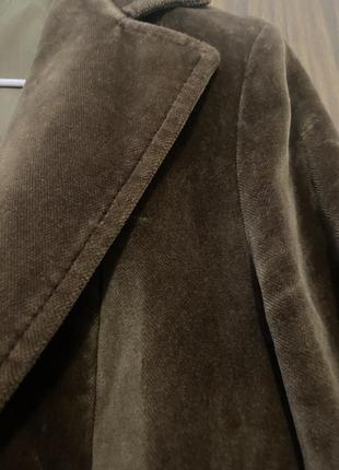 Винтажный пиджак жакет женский на осень бархатистый коричневый ретро раритет6 фото