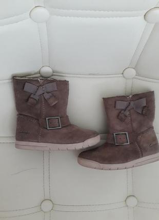 Кожаные весенние сапожки clark's как новые