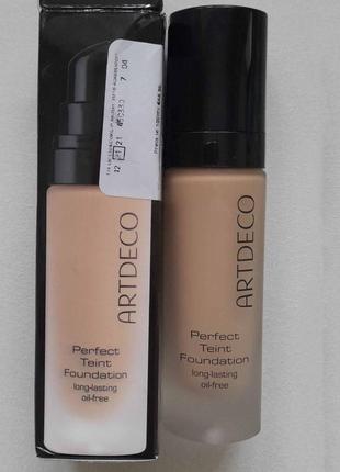 Оригінальний тональний крем artdeco perfect teint foundation 48 - warm golden nude4 фото