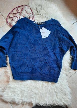 Новый свитер з шерстью ажурный lola&liza italy l\xl италия шерсть2 фото