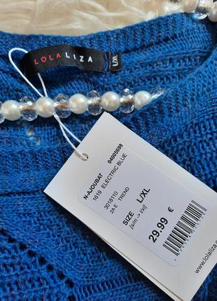Новый свитер з шерстью ажурный lola&liza italy l\xl италия шерсть4 фото