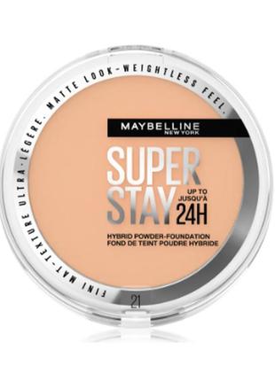 Пудра для лица maybelline new york super stay better skin powder 021 - nude