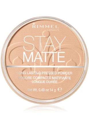 Пудра для лица rimmel stay matte long lasting powder 004 - sandstorm