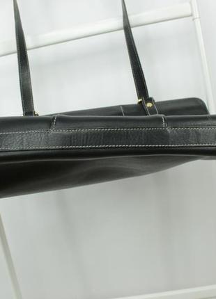 Винтажная кожаная сумка christian dior vintage black leather shoulder bag5 фото