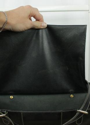 Винтажная кожаная сумка christian dior vintage black leather shoulder bag8 фото