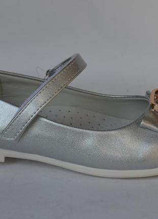 Нарядные серебристые туфельки для девочки тom. m1 фото