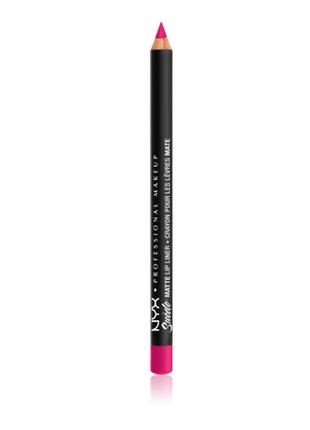 Олівець для губ nyx professional makeup suede matte lip liner 60 — clinger1 фото