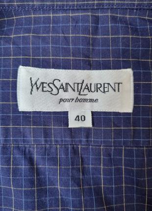 Винтажная рубашка yves saint laurent (40 р. l)5 фото
