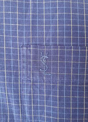 Винтажная рубашка yves saint laurent (40 р. l)4 фото