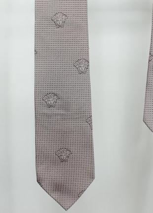 Шовкова краватка галстук versace medusa print silk tie hand made in italy2 фото