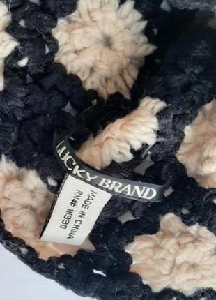 Lucky brand шапка америка 100 $ черный бежевый вязаная kenzo2 фото