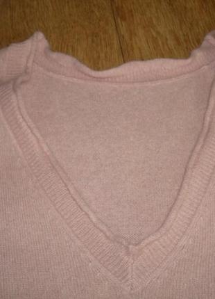 🦄🦄s.oliver кашемир теплый удлиненный свитер женский нежно розовый м🦄🦄5 фото