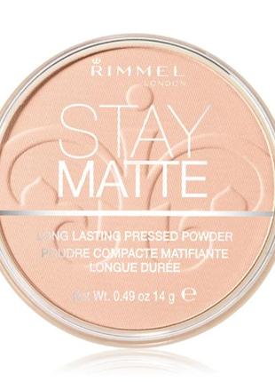 Пудра для лица rimmel stay matte long lasting powder 002 - pink blossom1 фото