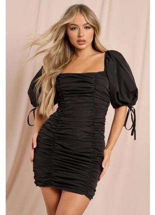 Черное летнее платье misspap