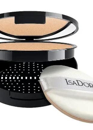 Тональная пудра для лица isadora nature enhanced flawless compact foundation 84 - cream sand