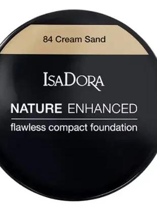 Тональна пудра для обличчя isadora nature enhanced flawless compact foundation 84 — cream sand2 фото