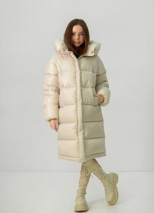 Подростковая куртка пальто для девочки размер 152, 158, 164 айвори