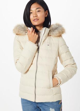 Куртка пуховик tommy hilfiger essential с капюшоном (dw0dw06774)