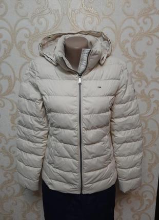 Куртка пуховик tommy hilfiger essential с капюшоном (dw0dw06774)5 фото