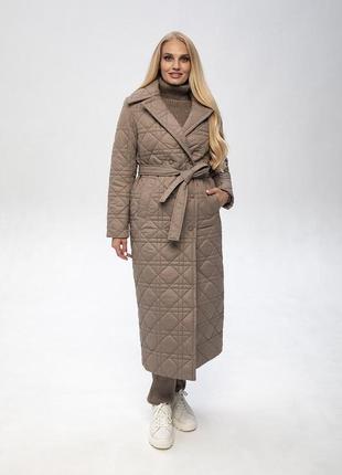 44-54 женское удлиненное демисезонное пальто gala1 фото