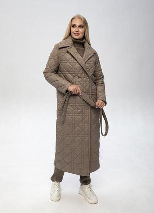 44-54 женское удлиненное демисезонное пальто gala3 фото
