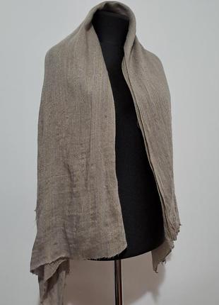 Італійський шарф вовняна накидка в люрексову смужку5 фото