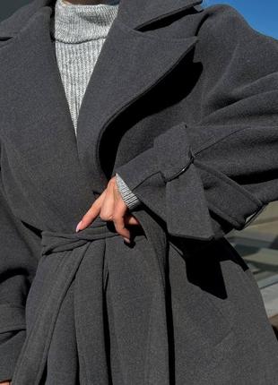 Шикарное пальто смл  😍 2 цвета в наличии  черное и серое4 фото