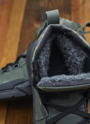 Зимние мужские ботинки/кроссовки under armour из натуральной кожи8 фото